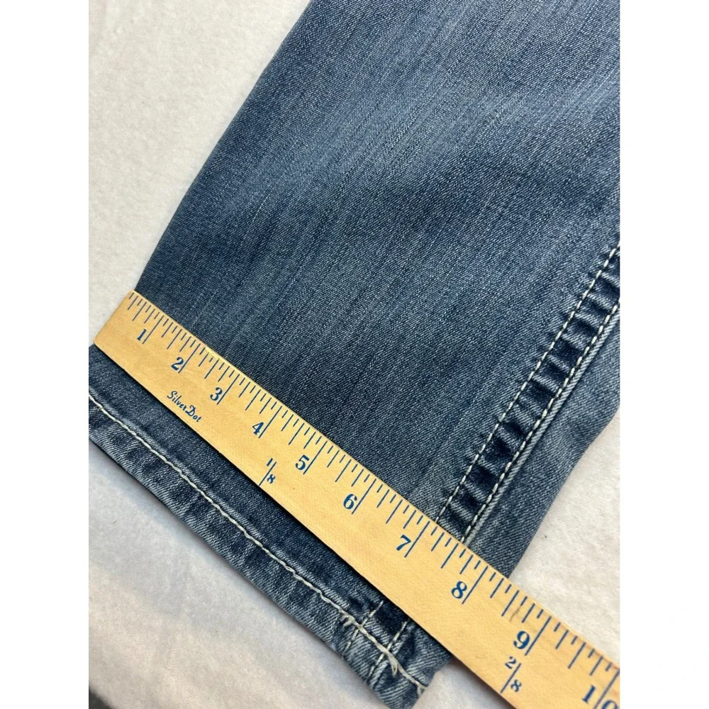 Ariat REAL Denim Womens 33R Mid Rise Straight Leg Western Jeans Medium Wash Blue